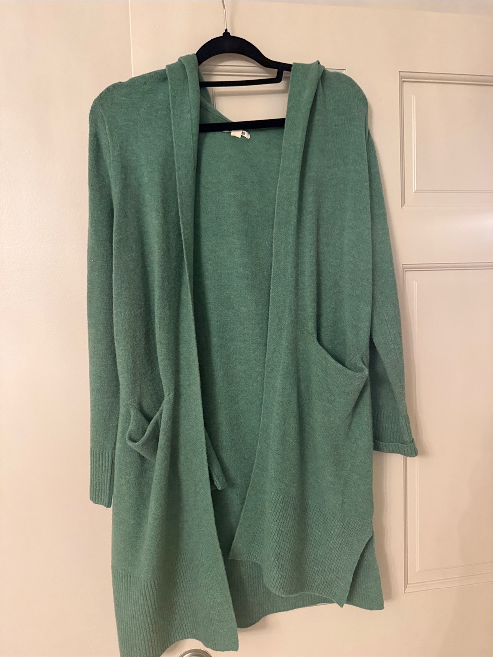 Goodthreads Hooded Open-Front Cardigan in Seafoam